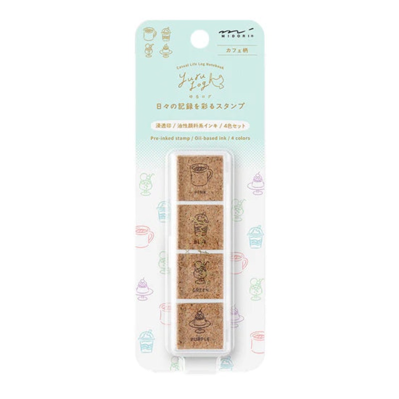 Midori Yuru Log Pre-Inked Stamp – Cafe