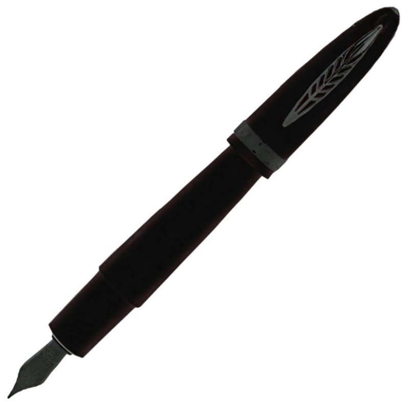 Pineider Modern Times Fountain Pen – Black with Black Trim