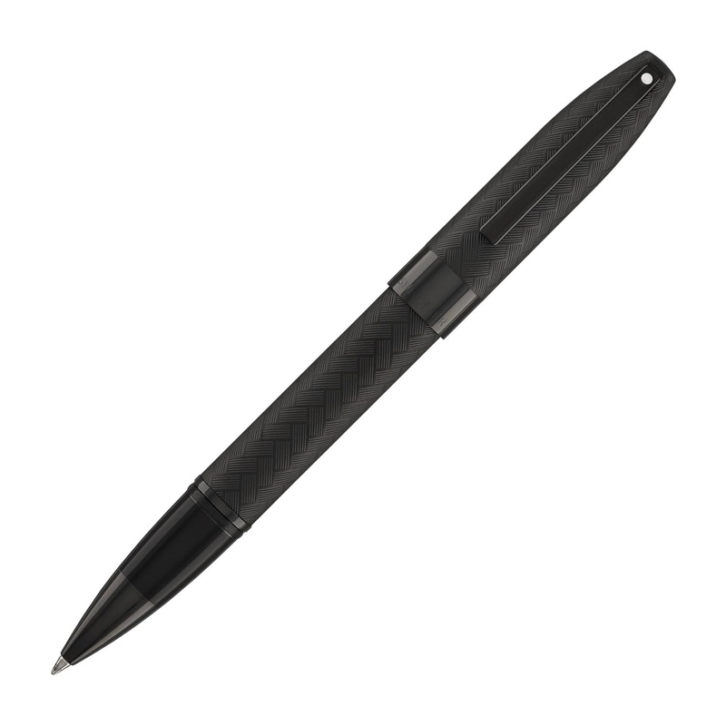 Sheaffer Legacy Rollerball Pen in Matte Black with Chevron Engraving Pattern