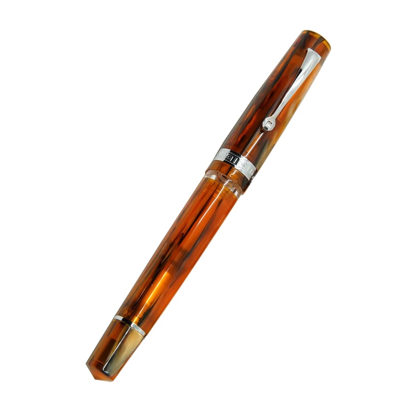 Armando Simoni Club Studio Brown Antelope Fountain Pen – Rhodium Trim Fine
