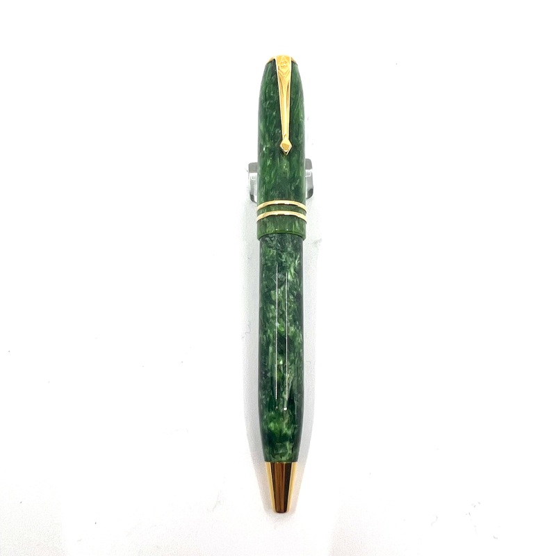 Conway Stewart Dinkie Marbled Green/Gold Ballpoint Pen