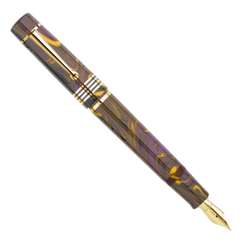 Delta Neo Gallery Iris Gold Trim Fountain Pen Extra Fine (EF)