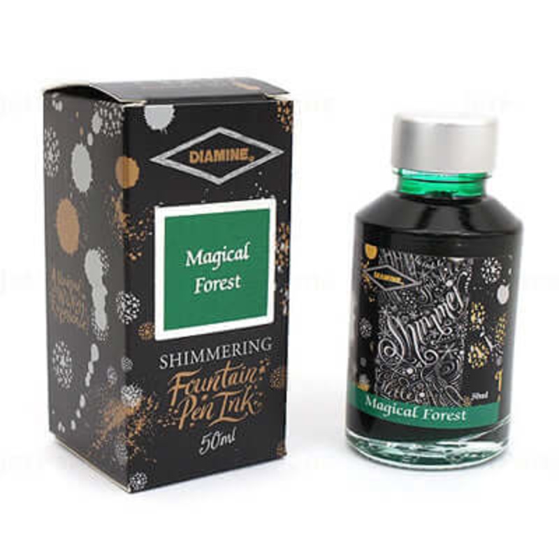 Diamine Shimmer Ink Bottle, Magical Forest – 50ml