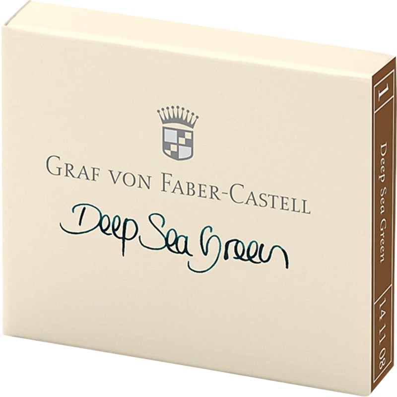 Graf Von Faber-Castell Design 6 Deep Sea Green Ink Cartridges