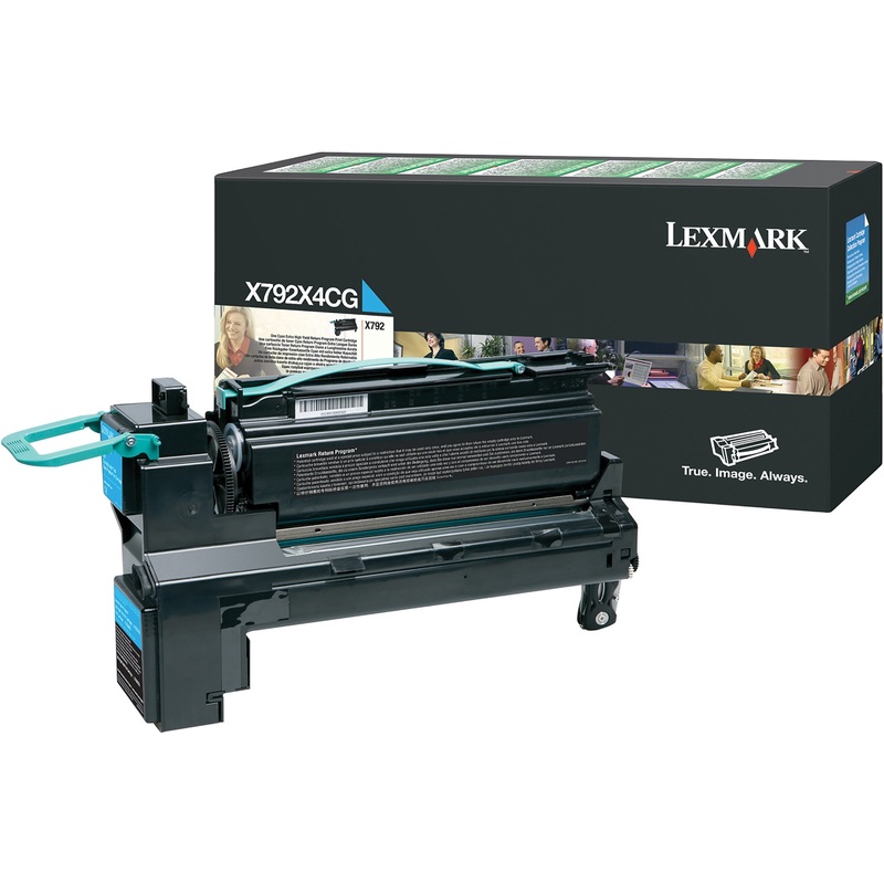 Lexmark X792X4CG Original Extra High Yield Laser Toner Cartridge – Cyan – 1 Each – 20000 Pages