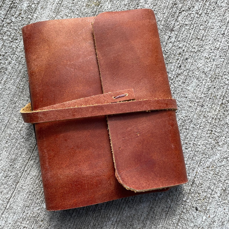 Monk Paper Buffalo Leather Tan Lokta Journal – Medium