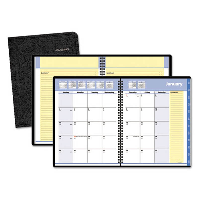 Quicknotes Monthly Planner, Black, 2026 8 1/4″ X 10 7/8″