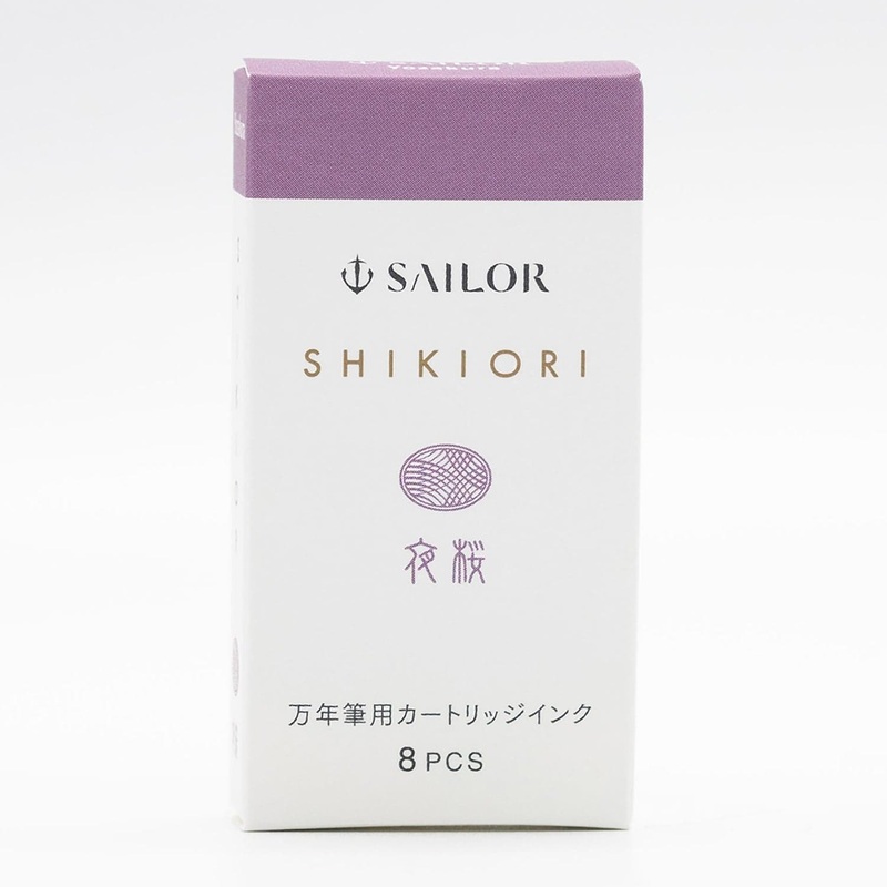 Sailor Four Seasons Shikiori Ink Cartridges in Yozakura (Evening Cherry Blossom) Pack of 8