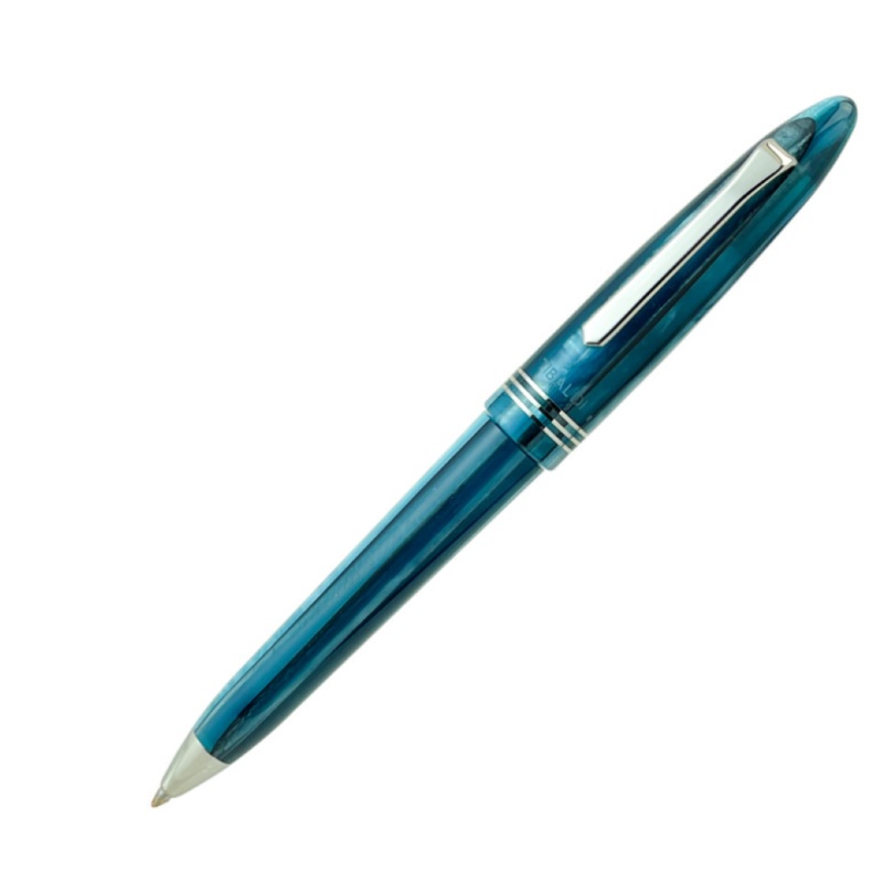 Tibaldi Bononia Bora Bora Blue Resin Ballpoint Pen, Palladium Trim