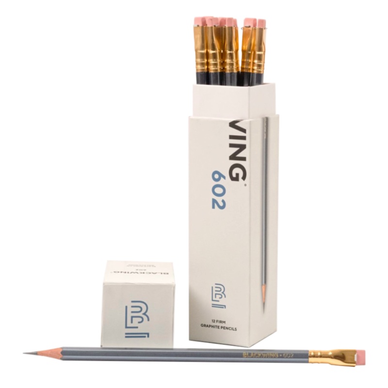 Blackwing Pencils – 602 Gunmetal Grey (Firm – Set of 12)