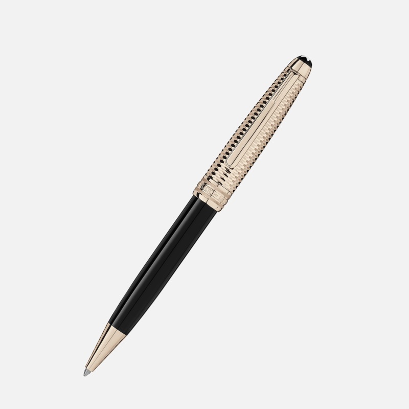Montblanc Meisterstck Dou Geometry Champagne Gold Classique Ballpoint