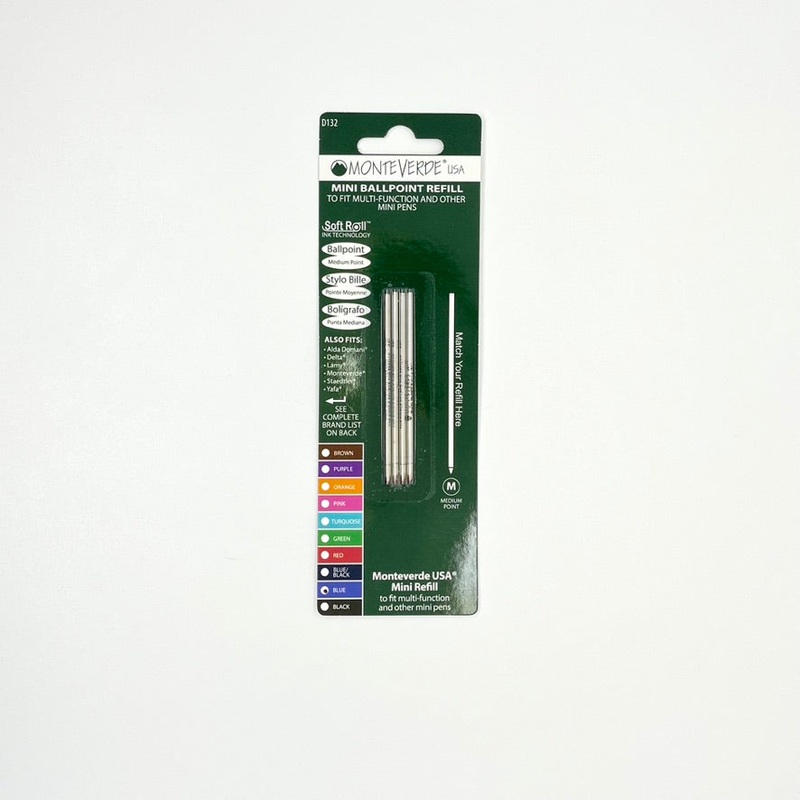 Monteverde Mini Ballpoint Refill For Multi Function And Mini Pens Medium Blue