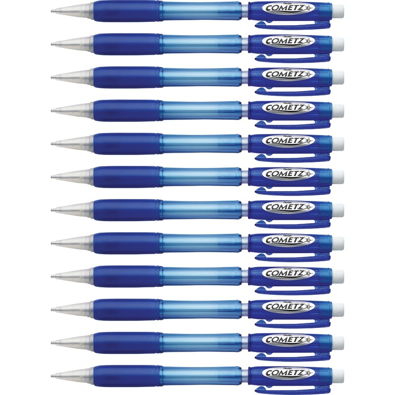 Pentel Cometz .9mm Automatic Pencils – 0.9 mm Lead – #2 – Blue Barrel – 1 Dozen