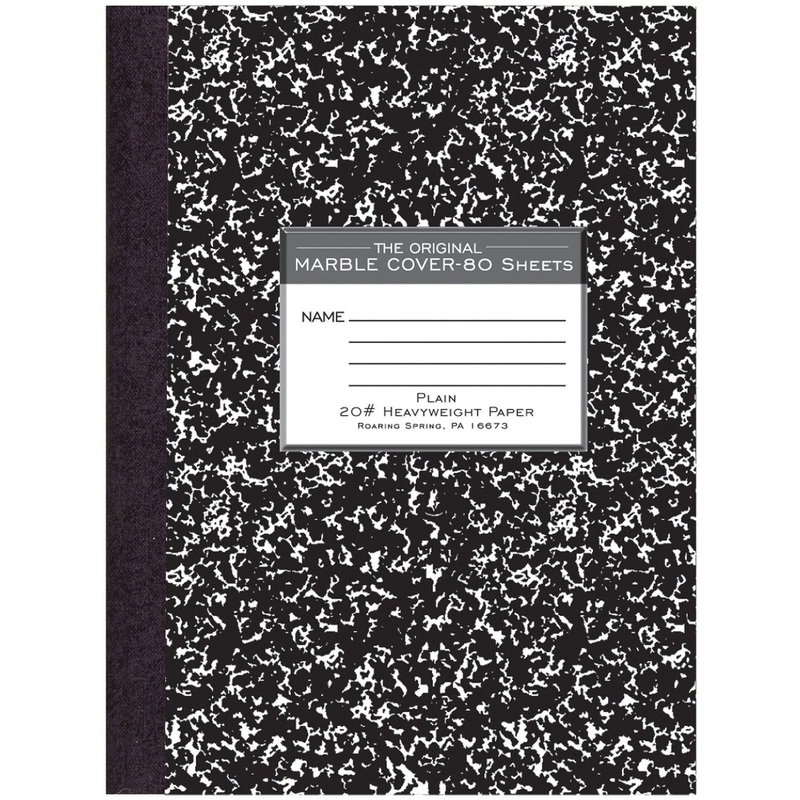 Roaring Spring Signature Collection Unruled Oversized Hard Cover Composition Book – 80 Sheets – 160 Pages – Plain – Sewn/Tapebound – Red Margin – 20 lb Basis Weight – 75 g/m Grammage – 10 1/4″ x 7 7/8″ Sheet Size – 0.50″ Height x 7.9″ Width x 10.3″