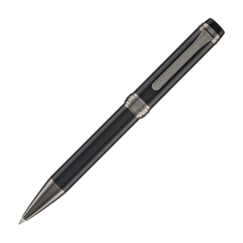 Sailor Cylint Ballpoint Pen in Black Stainless Steel with Black Ion Trim
