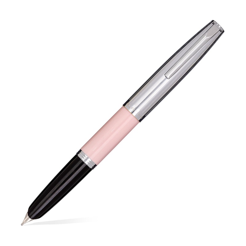 Aurora Duocart Fountain Pen – Chrome Pink Medium