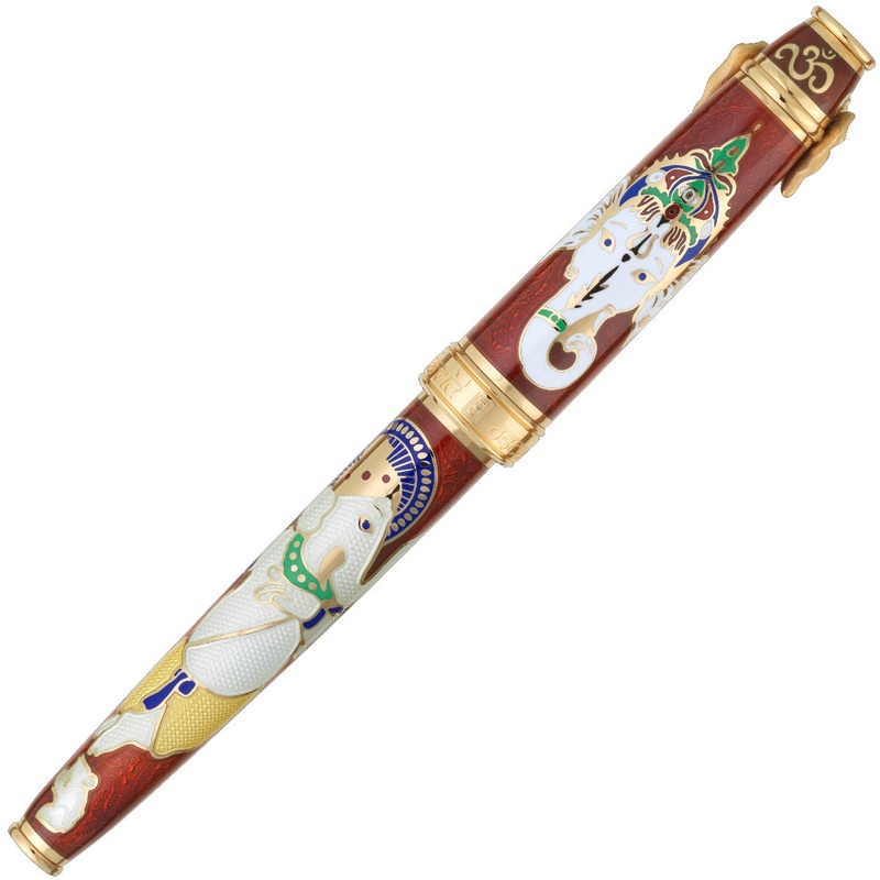 David Oscarson Lord Ganesha Fountain Pen – Ruby Red Fine
