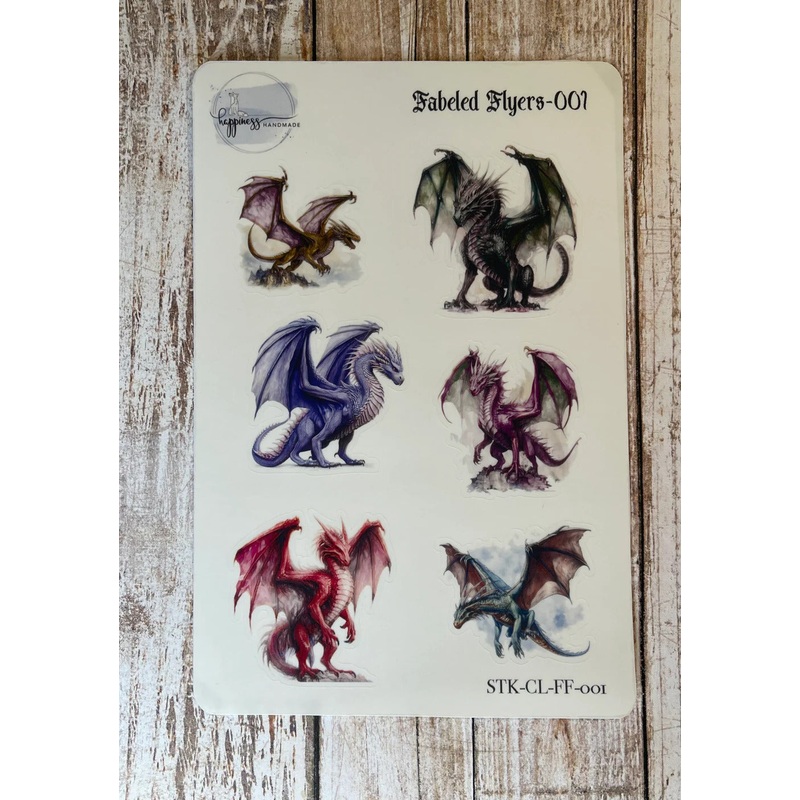Happiness Handmade – Fabeled Flyers Sticker Sheet 001