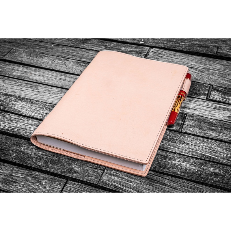 Leather Slim A5 Notebook / Planner Cover – Undyed Leather