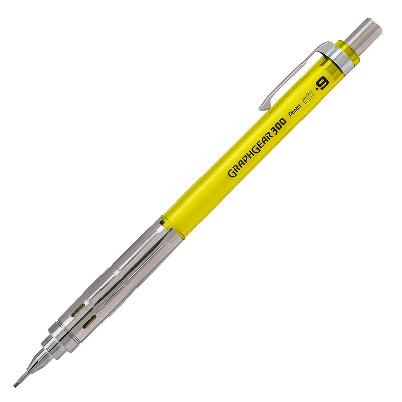 Pentel GraphGear 300 Premium Mechanical Pencil – .9mm Yellow