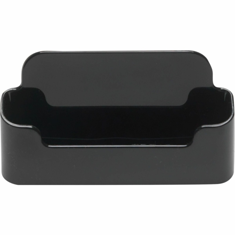 Deflecto Single Business Card Holder – 1.8″ Height x 3.9″ Width x 1.4″ Depth – Plastic – Black – 1 Each