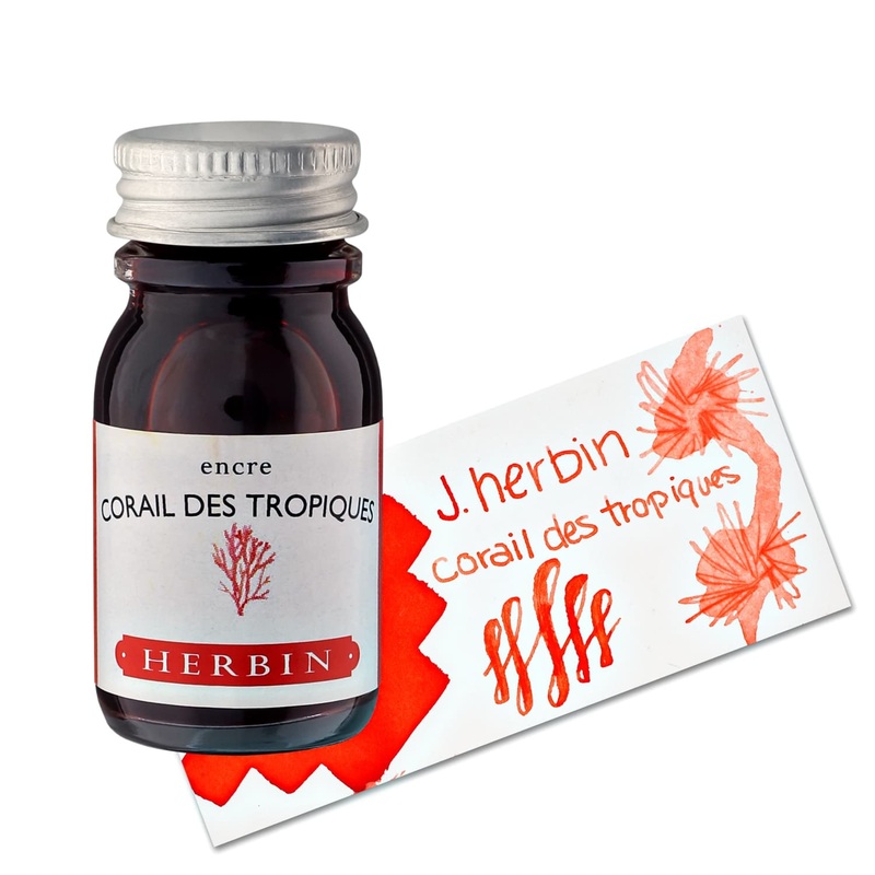 J. Herbin Corail des Tropiques (Tropical Coral) Bottled Fountain Pen Ink 30ml