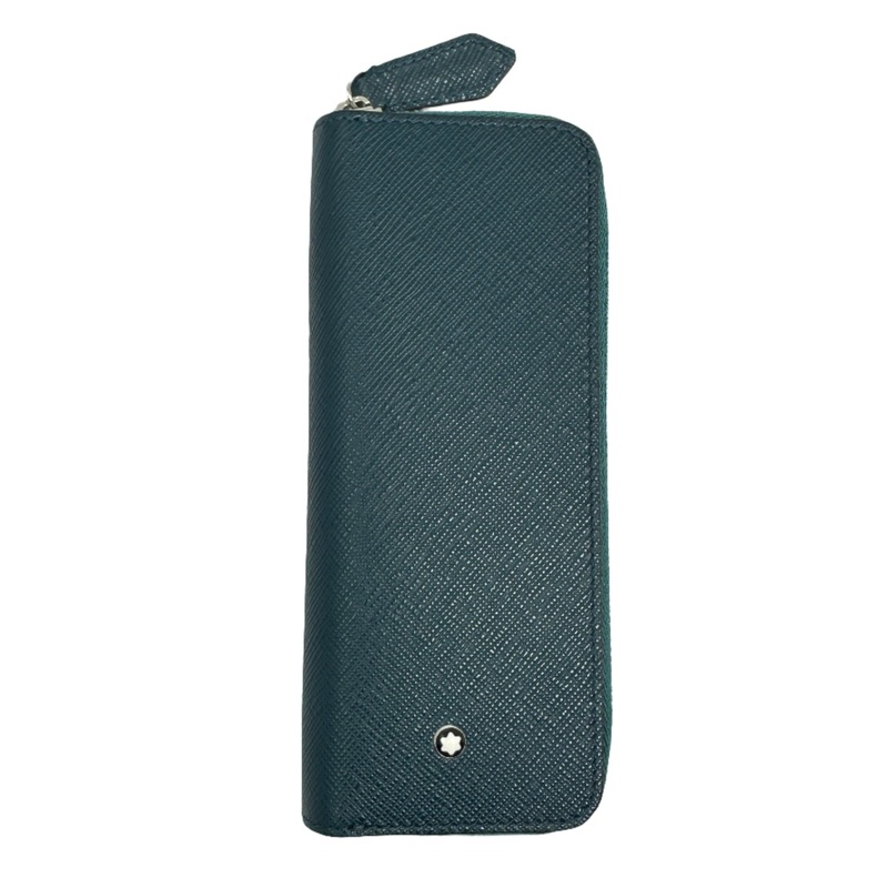 Montblanc 2-Pen Zippered  Pouch – Cypress Blue (Sartorial)