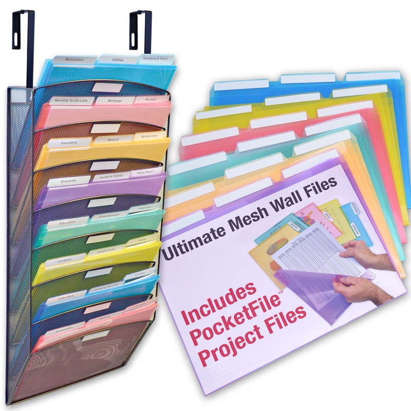 WalMaster Mesh Cubicle Wall File Organizer (8-Tier)