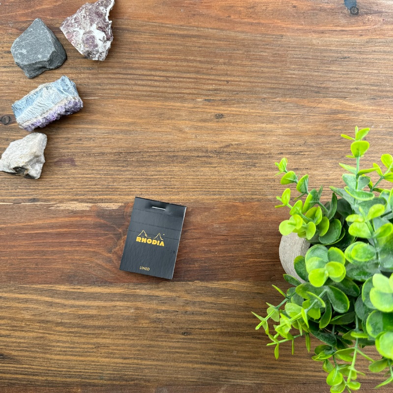 Rhodia Staplebound Notepad – Lined 80 sheets – 2 x 3 – Black cover