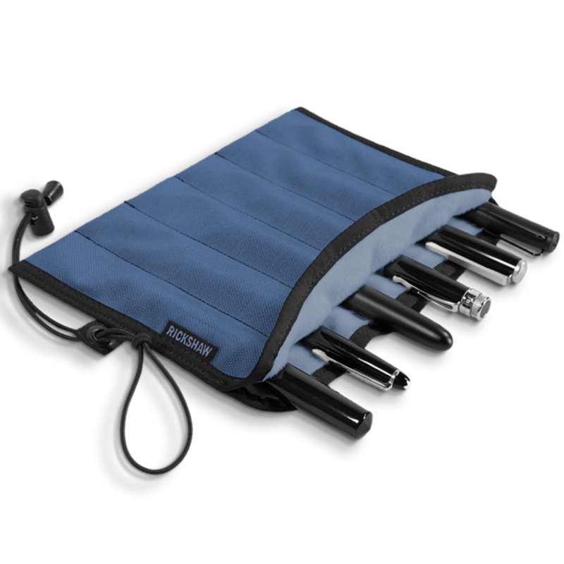 Rickshaw Plush Coozy Roll Pen Case – Blue Skies – Large (6 Pen) Large Blue Skies