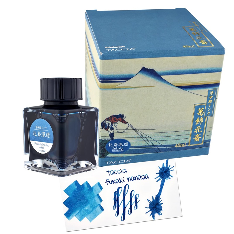 Taccia Hokusai-Fukakihanda (Light Blue) Bottled Ink – 40 mL
