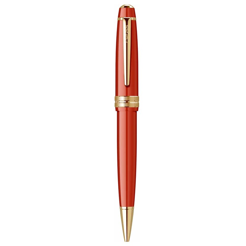 CROSS, Ballpoint Pen – BAILEY LIGHT GLOSSY RESIN AMBER GT.