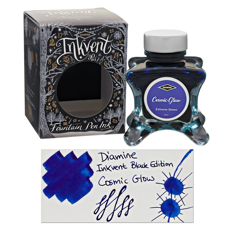 Diamine Inkvent Black Edition Extreme Sheen Bottled Ink in Cosmic Glow – 50 mL