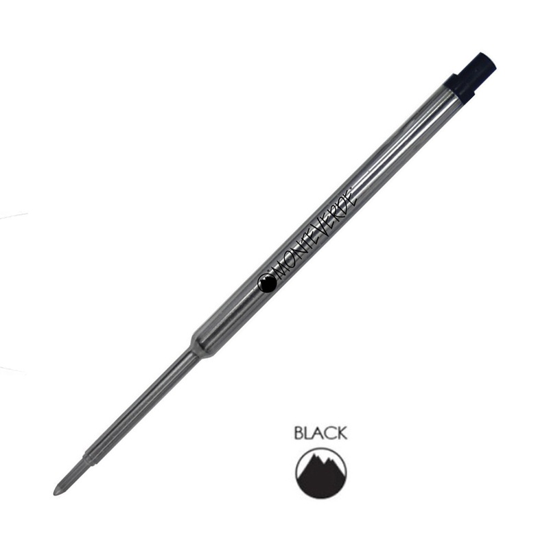Monteverde Ceramic Gel Ball Pen Refill for Waterman – Fine – Black – Pack of 2
