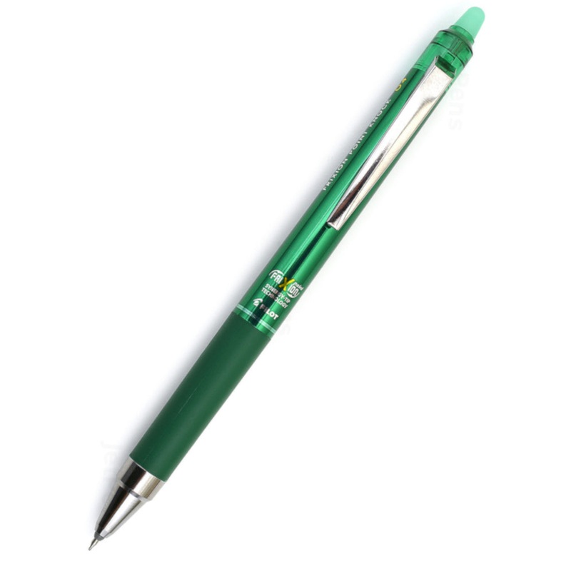 Pilot FriXion Point Knock Gel Pen – 0.4 mm – Green