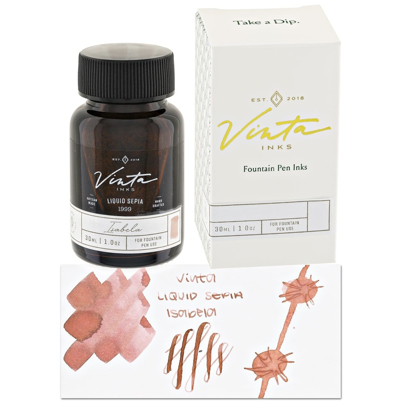 Vinta Inks The Awareness Project Bottled Ink in Liquid Sepia [Isabela 1999] – 30mL