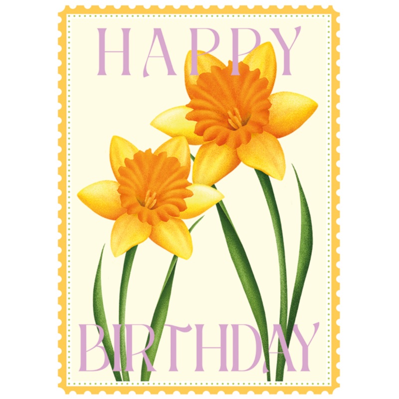 Birthday – Daffodils Stamps