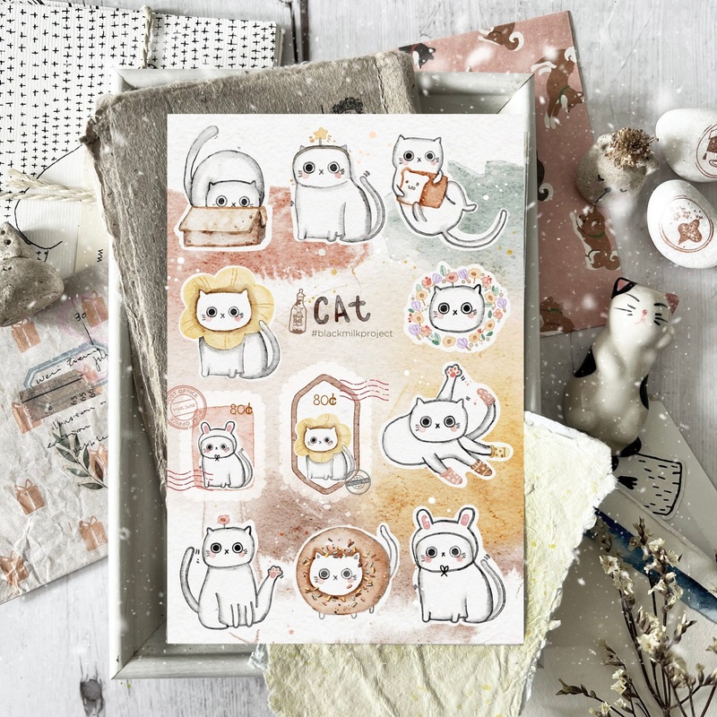 Black Milk Project Sticker Sheet – Cat