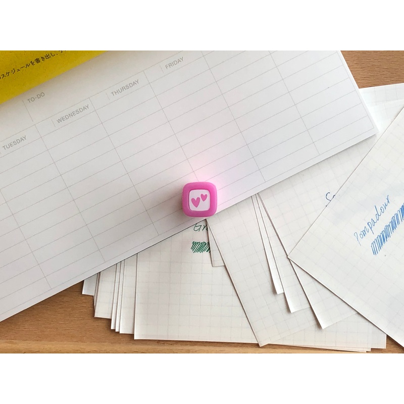 FriXion Erasable Stamp – Pink – Hearts