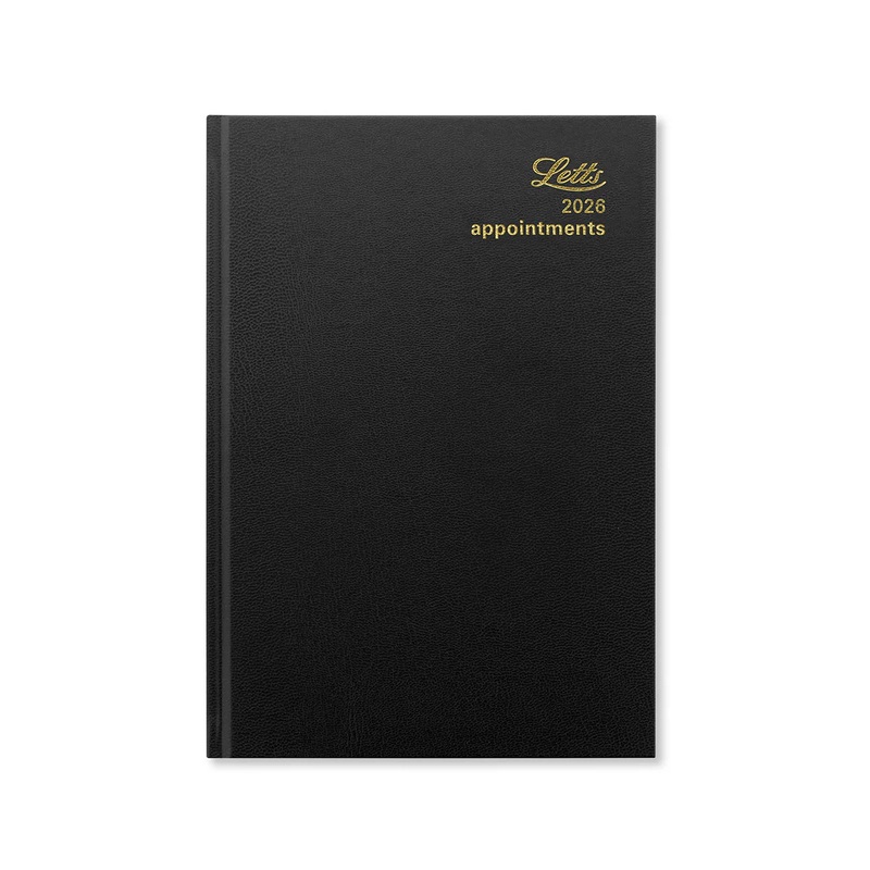 Letts 2026 Standard A5 Daily 6X8 Black