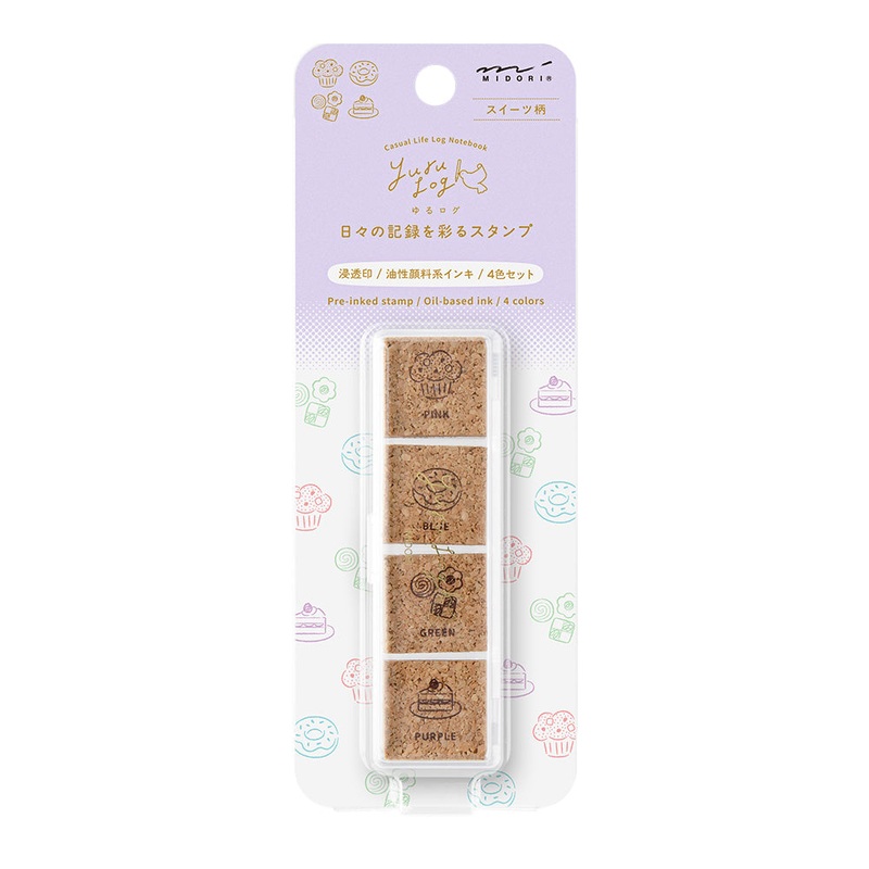 Midori Yuru Log Pre-inked Stamp – Sweet