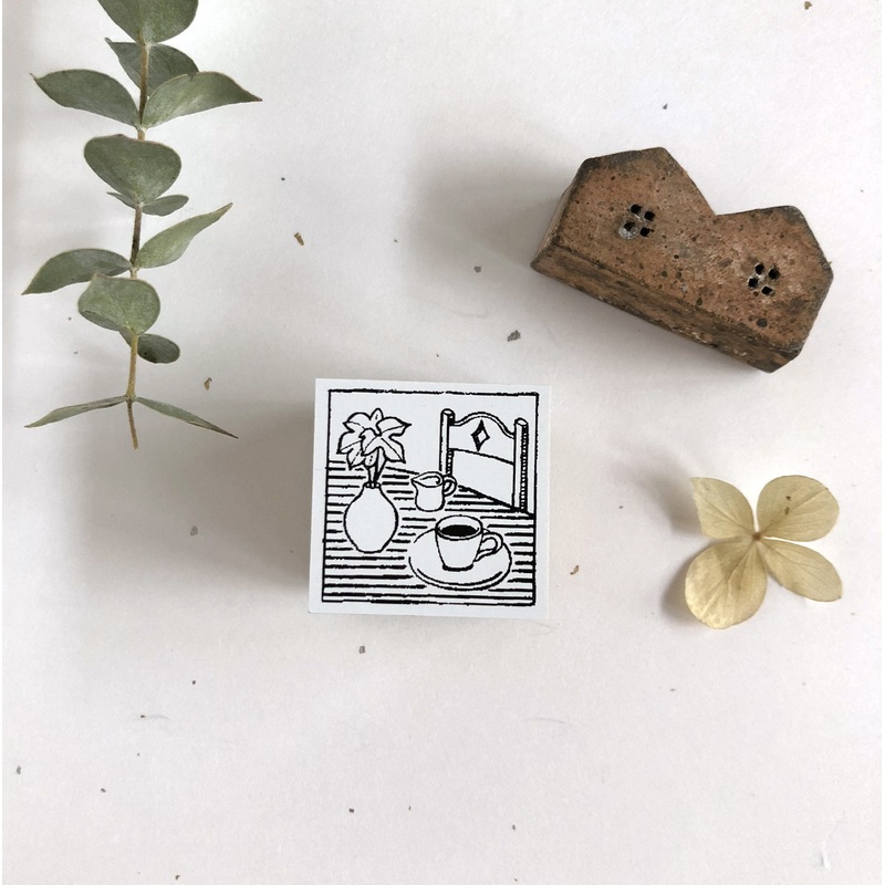 niconeco zakkaya x Hiraoka Hitomi Collabration Rubber Stamp – Coffee Time