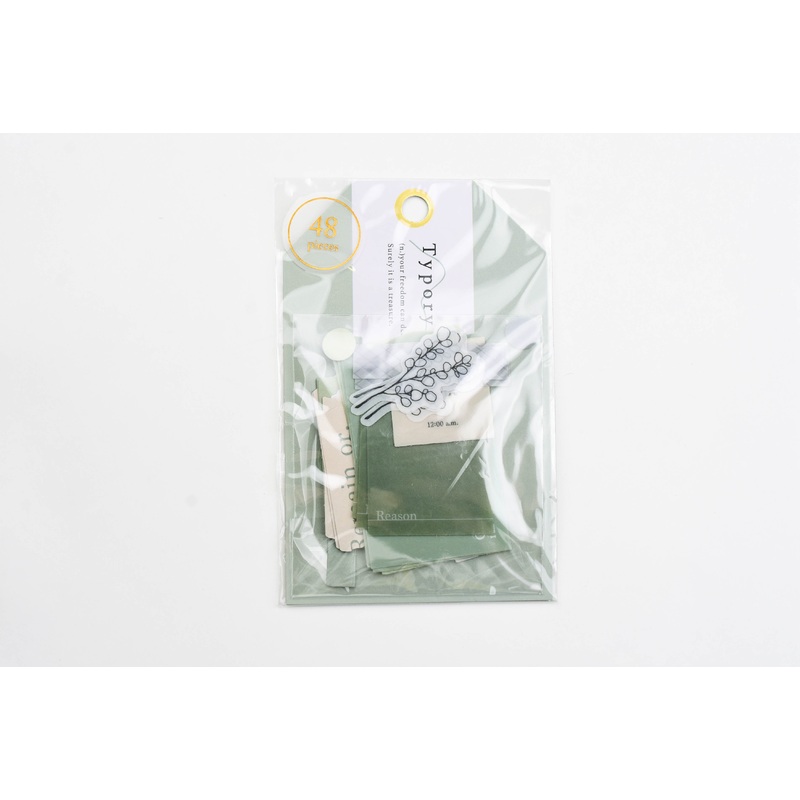 Q-Lia Typory Flake Stickers – Green