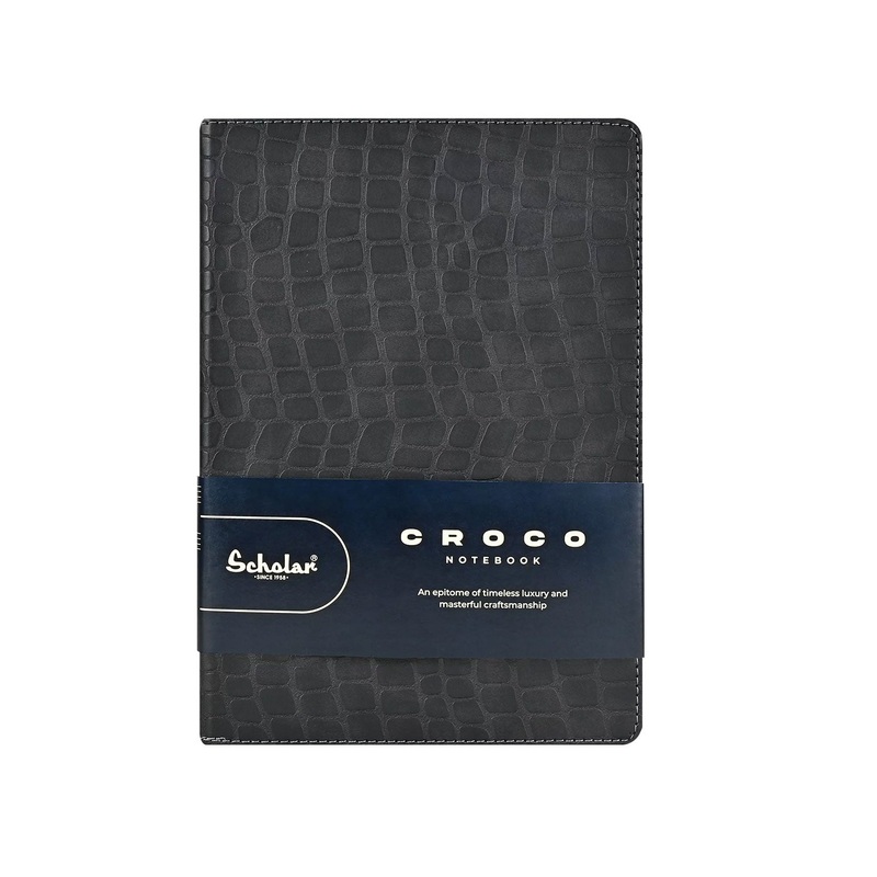 Scholar Croco Grey Notebook – A5, Ruled