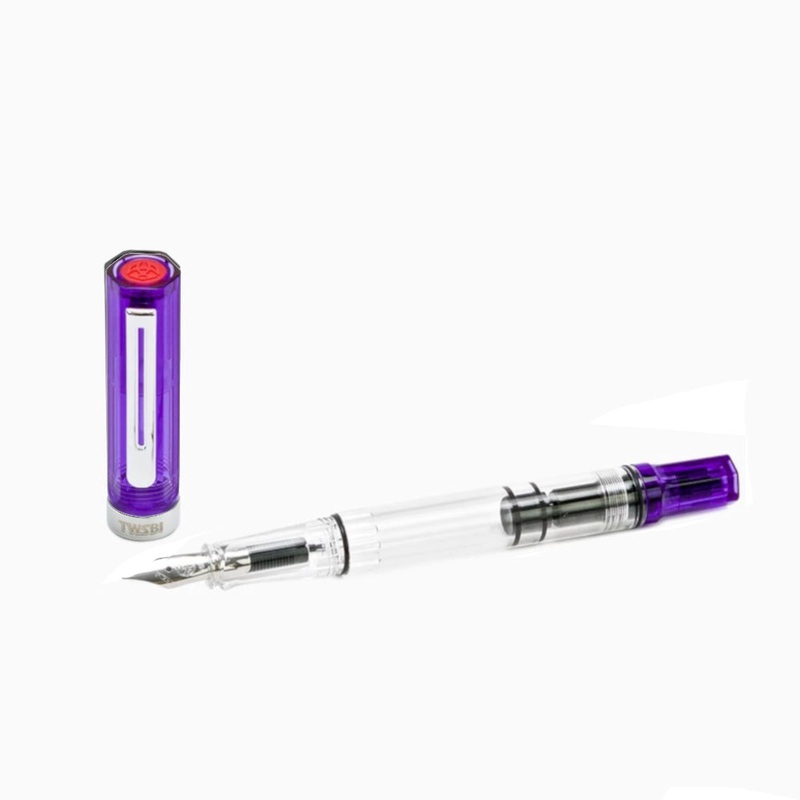 TWSBI Eco Fountain Pen – Transparent Purple, 1.1mm Stub Nib