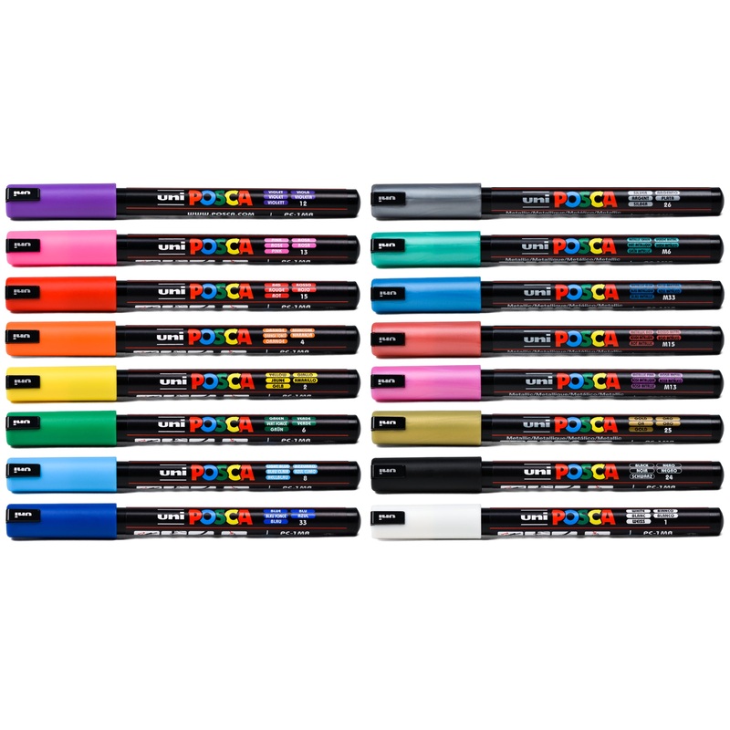 Uni POSCA Paint Marker, Extra Fine Tip (PC-1MR) #1 White