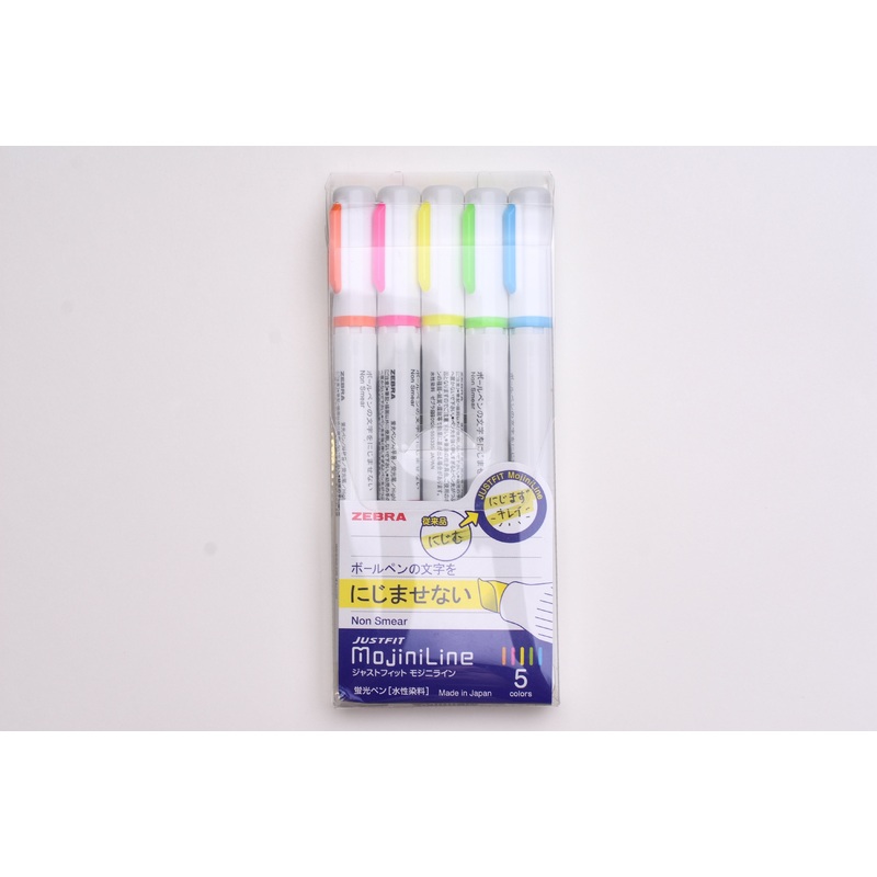 Zebra Justfit Mojini Line Highlighter – 5 Color Set