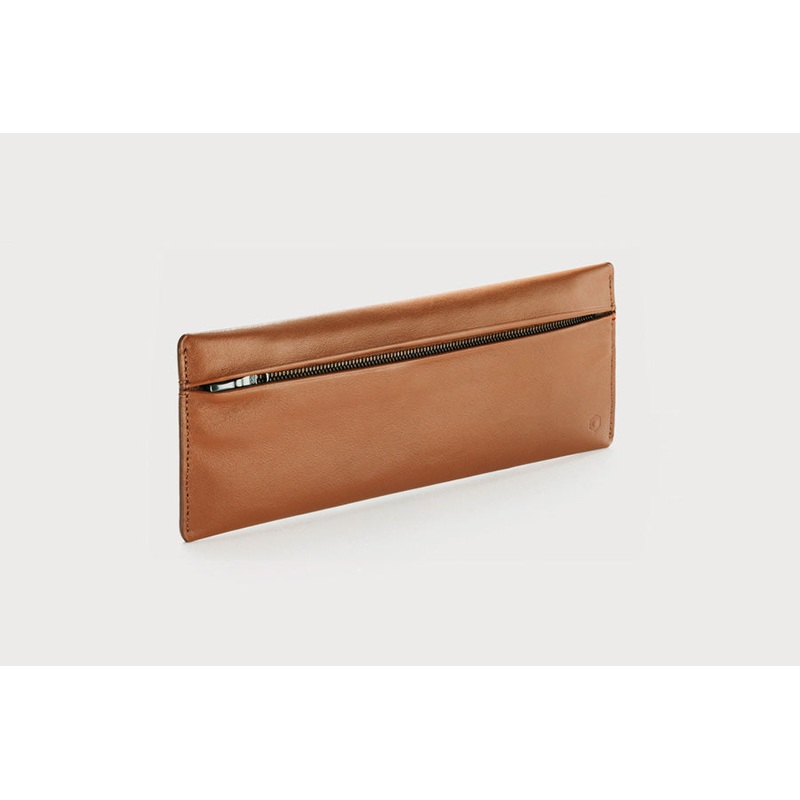 CARAN D’ACHE Zipped Leather Pen Case Beige