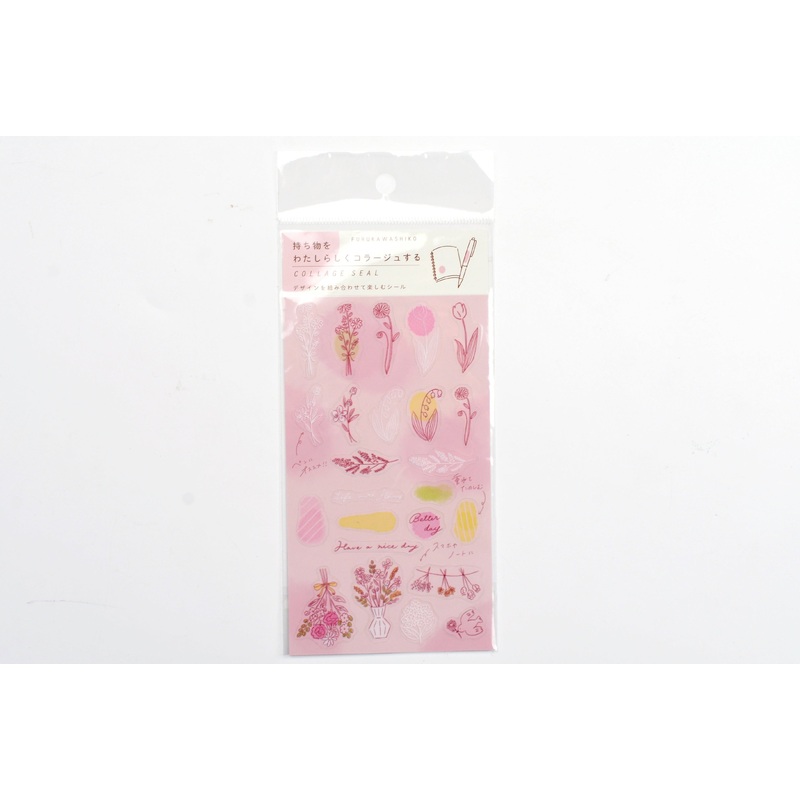 Furukawa Planner Collage Sticker – Pink Flower