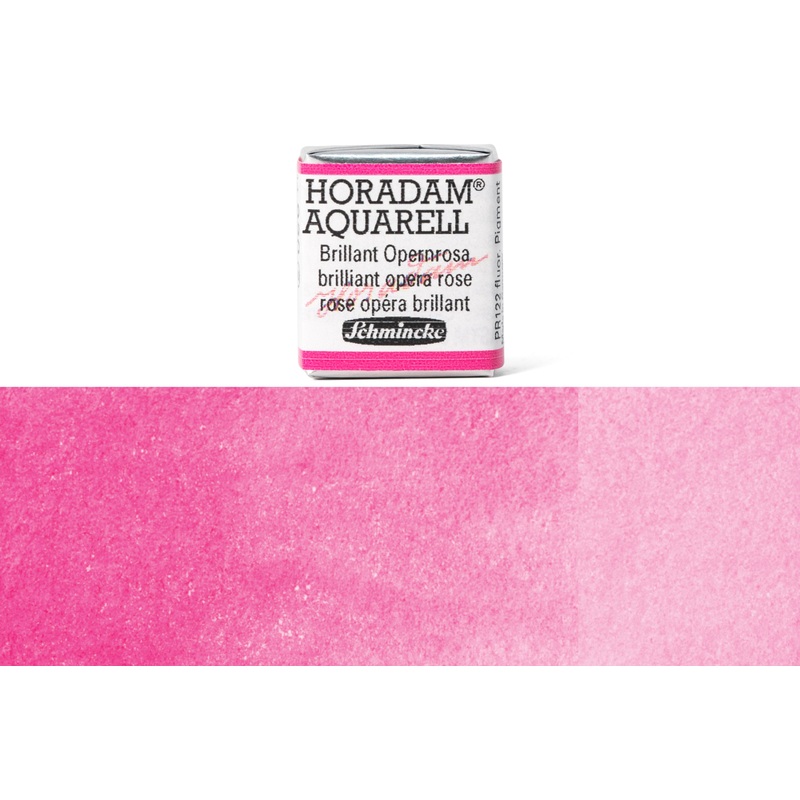 Horadam Watercolor Half Pan, #920 Brilliant Opera Rose